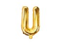 Balon foliowy Litera U 35cm, Złota