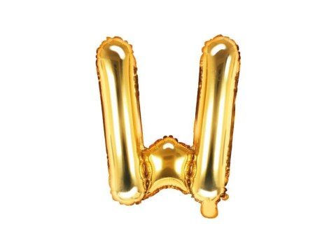 Balon foliowy Litera W 35cm, Złota Balon foliowy Litera W 35cm, Złota