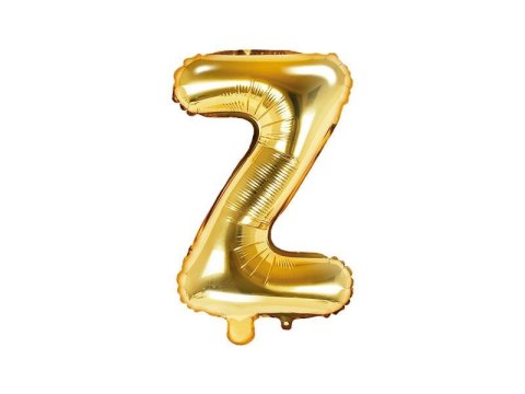 Balon foliowy Litera Z 35cm, Złota Balon foliowy Litera Z 35cm, Złota