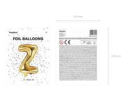 Balon foliowy Litera Z 35cm, Złota