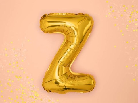 Balon foliowy Litera Z 35cm, Złota Balon foliowy Litera Z 35cm, Złota