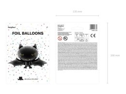 Balon foliowy Nietoperz, 80 cm x 52 cm