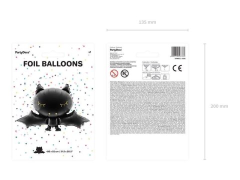 Balon foliowy Nietoperz, 80 cm x 52 cm Balon foliowy Nietoperz, 80 cm x 52 cm