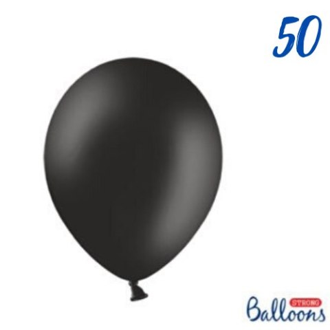 Balony lateksowe Strong, Czarne, Pastel Black, 30cm, 50 szt. Balony lateksowe Strong, Czarne, Pastel Black, 30cm, 50 szt.