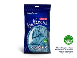 Balony lateksowe Strong, Niebieskie, Pastel Baby Blue, 30cm, 50 szt.
