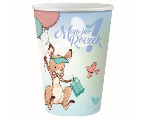 Kubeczki papierowe Roczek - Kangurek, 270 ml/ 6 szt. Kubeczki papierowe Roczek - Kangurek, 270 ml/ 6 szt.