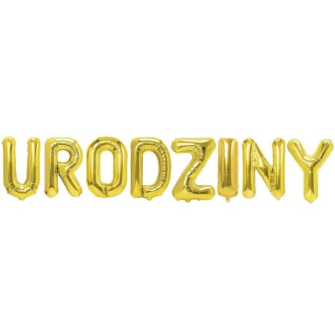 Napis URODZINY - Balon Foliowy Złoty Napis URODZINY - Balon Foliowy Złoty