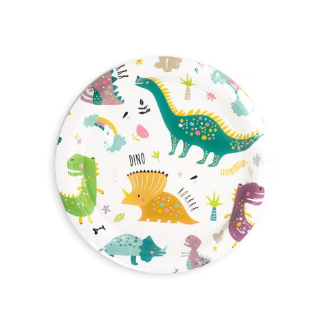 Papierowe talerze Dinozaury, 6 sztuk Papierowe talerze Dinozaury, 6 sztuk