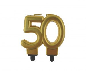 Świeczka na tort 50 urodziny, liczba „50"
