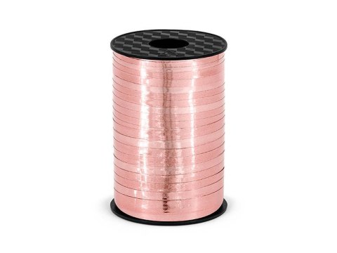 Wstążka plastikowa, Różowe złoto 5mm/225m Wstążka plastikowa, Różowe złoto 5mm/225m