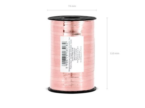 Wstążka plastikowa, Różowe złoto 5mm/225m Wstążka plastikowa, Różowe złoto 5mm/225m