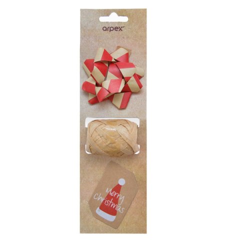 Zestaw do pakowania prezentów eko, czerwony Zestaw do pakowania prezentów eko, czerwony