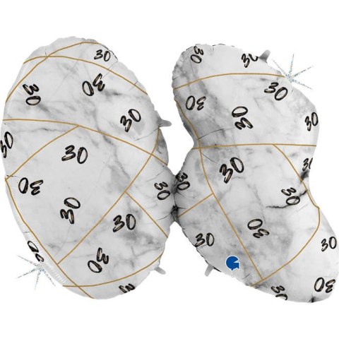 Balon Foliowy Cyfra 30 urodziny, marmur czarny, 109 cm Balon Foliowy Cyfra 30 urodziny, marmur czarny, 109 cm