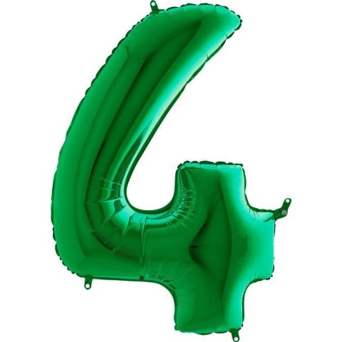 Balon foliowy Cyfra 4 Zielona - 102 cm Grabo Balon foliowy Cyfra 4 Zielona - 102 cm Grabo