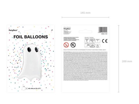 Balon foliowy Duch duszek na Halloween, 48x68cm Balon foliowy Duch duszek na Halloween, 48x68cm