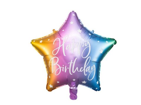 Balon foliowy Happy Birthday! Kolorowa gwiazda 40 cm Balon foliowy Happy Birthday! Kolorowa gwiazda 40 cm
