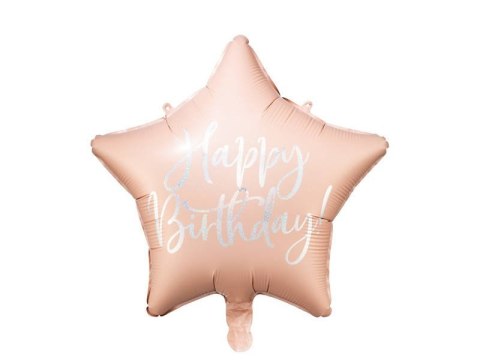 Balon foliowy Happy Birthday ! Różowa gwiazda 40 cm Balon foliowy Happy Birthday ! Różowa gwiazda 40 cm