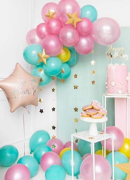 Balon foliowy Happy Birthday ! Różowa gwiazda 40 cm Balon foliowy Happy Birthday ! Różowa gwiazda 40 cm