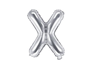 Balon foliowy Litera X 35cm, Srebrna
