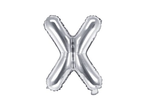 Balon foliowy Litera X 35cm, Srebrna