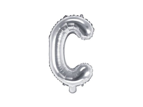 Balon foliowy Litera C, 35cm, Srebrna Balon foliowy Litera C, 35cm, Srebrna