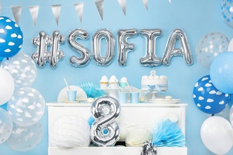 Balon foliowy Litera C, 35cm, Srebrna Balon foliowy Litera C, 35cm, Srebrna