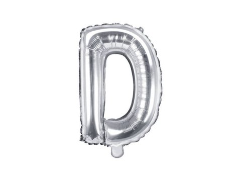 Balon foliowy Litera D, 35cm, Srebrna Balon foliowy Litera D, 35cm, Srebrna