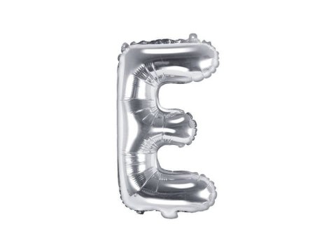 Balon foliowy Litera E, 35cm, Srebrna Balon foliowy Litera E, 35cm, Srebrna