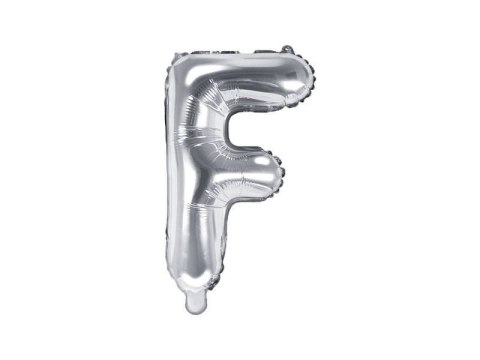 Balon foliowy Litera F, 35cm, Srebrna Balon foliowy Litera F, 35cm, Srebrna