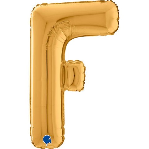 Balon foliowy Litera F, 66cm, Złota Balon foliowy Litera F, 66cm, Złota
