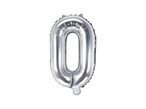 Balon foliowy Litera O, 35cm, Srebrna Balon foliowy Litera O, 35cm, Srebrna