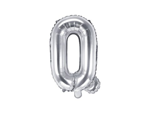 Balon foliowy Litera Q, Ó 35cm, Srebrna Balon foliowy Litera Q, Ó 35cm, Srebrna
