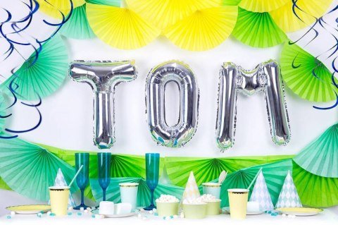 Balon foliowy Litera R 35cm, Srebrna Balon foliowy Litera R 35cm, Srebrna