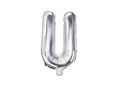 Balon foliowy Litera U 35cm, Srebrna Balon foliowy Litera U 35cm, Srebrna