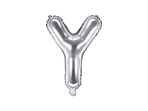 Balon foliowy Litera Y 35cm, Srebrna Balon foliowy Litera Y 35cm, Srebrna
