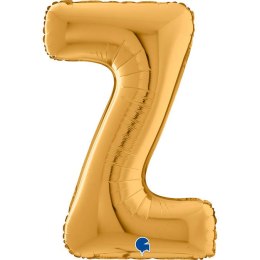 Balon foliowy Litera Z, 66cm, Złota