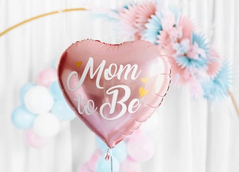 Balon foliowy Mom to Be, 35cm, różowy Balon foliowy Mom to Be, 35cm, różowy