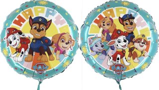 Balon foliowy Psi Patrol okrągły turkus 46 cm