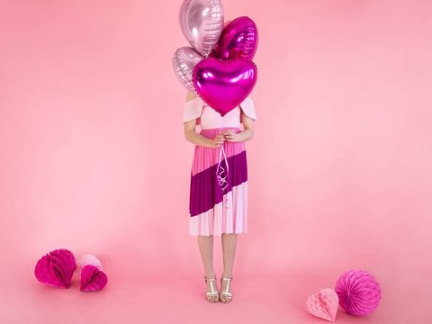 Balon foliowy Serce, 45cm, Ciemny Róż Balon foliowy Serce, 45cm, Ciemny Róż