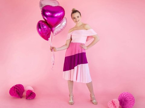 Balon foliowy Serce, 45cm, Ciemny Róż Balon foliowy Serce, 45cm, Ciemny Róż
