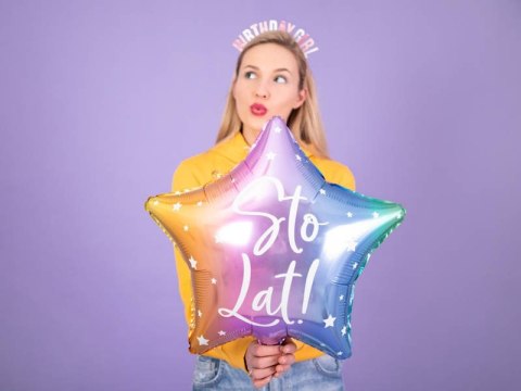 Balon foliowy Sto lat! Kolorowa gwiazda 40 cm Balon foliowy Sto lat! Kolorowa gwiazda 40 cm