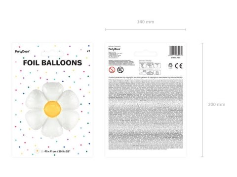 Balon foliowy kwiat Stokrotka, 80x71cm Balon foliowy kwiat Stokrotka, 80x71cm