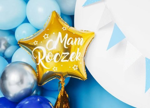 Balon foliowy złota Gwiazdka Mam Roczek, 48cm Balon foliowy złota Gwiazdka Mam Roczek, 48cm