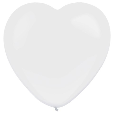 Balony Lateksowe Białe Serca, Decorator Standard Heart Frosty White, 30cm, 50 szt. Balony Lateksowe Białe Serca, Decorator Standard Heart Frosty White, 30cm, 50 szt.