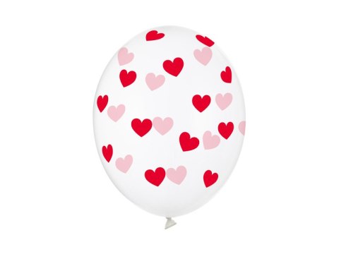 Balony Przezroczyste w czerwone Serduszka 30cm, 50 szt. Balony Przezroczyste w czerwone Serduszka 30cm, 50 szt.