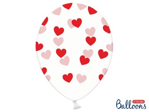 Balony Przezroczyste w czerwone Serduszka 30cm, 50 szt. Balony Przezroczyste w czerwone Serduszka 30cm, 50 szt.