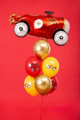 Balony lateksowe Happy Birthday, auto 30cm, 6 szt.