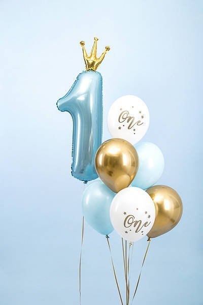 Balony lateksowe One, Pastel Light Blue Roczek 30cm, 6 szt. Balony lateksowe One, Pastel Light Blue Roczek 30cm, 6 szt.