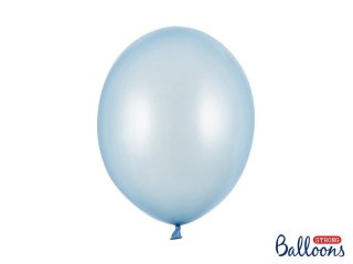 Balony lateksowe Strong, Błękitne, Metallic Baby Blue, 30cm, 10 szt.