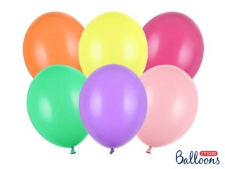 Balony lateksowe Strong, Kolorowe, Pastel Mix, 30 cm, 50 szt.